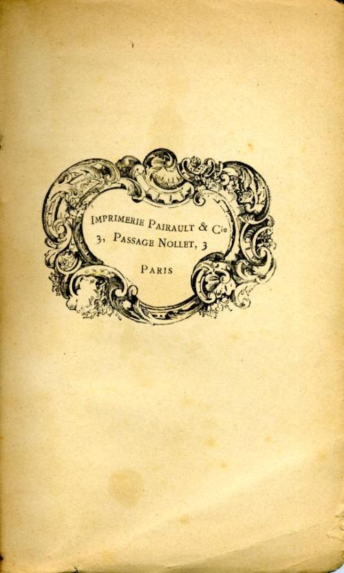 Partition - Imprimerie Pairrault & Cie + 4e de couverture vierge 
