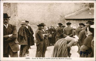 Iconographie - Sortie de messe à St-Jean-de-Monts