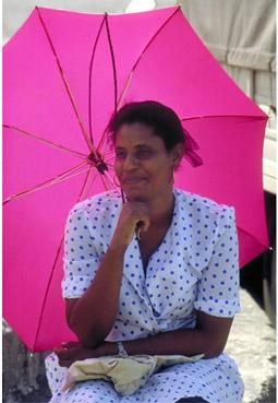 iconographie - Le parasol rose