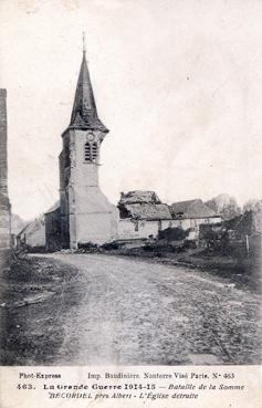 Iconographie - Bataille de la Somme - L'église détruite