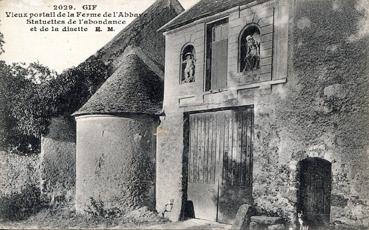 Iconographie - Vieux portail de la ferme de l'Abbaye -Statuette de l'abondance et de la disette