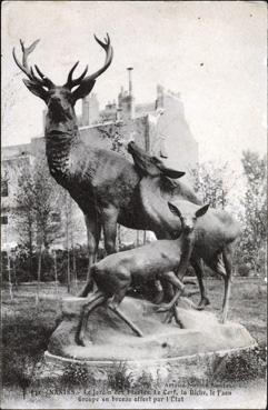 Iconographie - Le jardin des Plantes - Le cerf, la biche, le faon