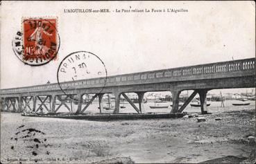 Iconographie - Le pont reliant La Faute à L'Aiguillon