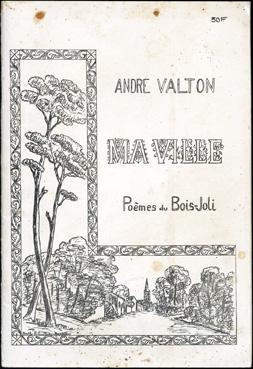 Iconographie - Couverture de Ma ville, poèmes du Bois-Joli, d'André Valton