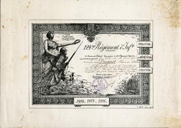 Iconographie - Citation à l'ordre du 124e régiment d'infanterie d'Alexandre Dugast