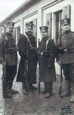 Iconographie - Hommes de la Landsturm à Oberhofen