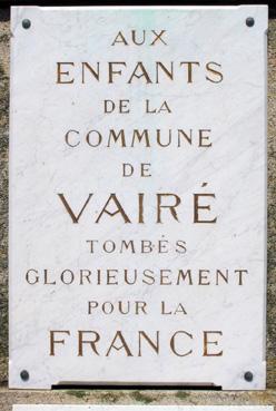 Iconographie - La plaque du monument aux Morts