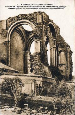 Iconographie - Ruines de l'église Saint-Nicolas avant sa restauration 1890-1891
