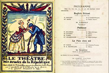 Iconographie - Le théâtre aux armées de la République