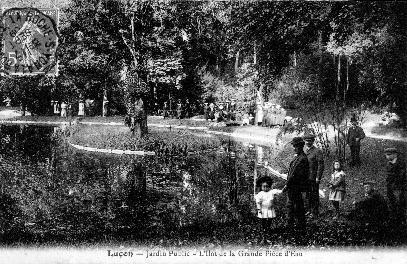 Iconographie - Jardin public - L'Ilot de la grande pièce d'eau