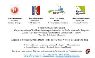 Iconographie - Invitation pour le Poilu Alexandre Dugast