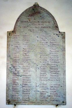 Iconographie - Plaque des Morts pour la France dans l'église Saint Sauveur