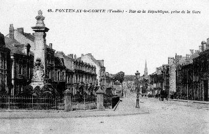 Iconographie - Rue de la République, prise de la Gare