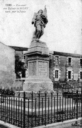 Iconographie - Monument aux Enfants de Benet morts pour la Patrie