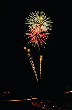 Iconographie - Feu d'artifice sur la plage