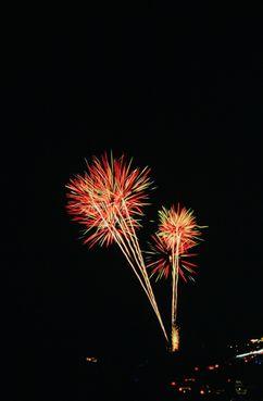 Iconographie - Feu d'artifice sur la plage