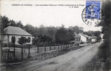 Iconographie - Les nouvelles villas sur l'allée conduisant à la plage