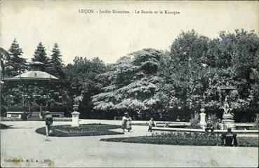 Iconographie - Jardin Dumaine - Le bassin et le kiosque