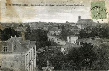 Iconographie - Vue générale, côté Ouest, prise du faubourg St-Nicolas