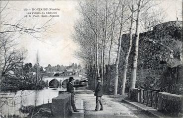 Iconographie - Les ruines du château et le pont Saint-Nicolas