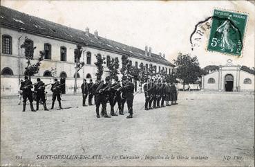 Iconographie - 11e cuirassiers, inspection de la garde montante