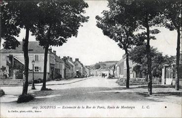 Iconographie - Extrémité de la rue de Paris, route de Montargis