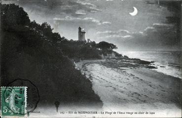 Iconographie - La plage de l'Anse-Rouge au clair de lune