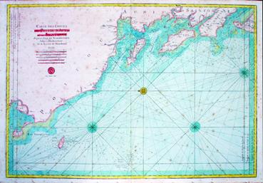 Iconographie - Carte des Costes de Poitou d'Aunis et de Saintonge