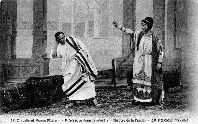 Iconographie - Théâtre de la Passion : Claudia et ponce Pilate