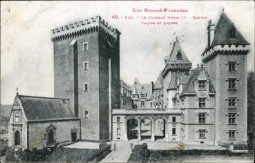 Iconographie - Le château Henri IV -Donjon et façade d'entrée