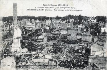 Iconographie - Vue générale après le bombardement