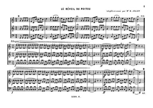 Partition - Réveil du Poitou (Le)