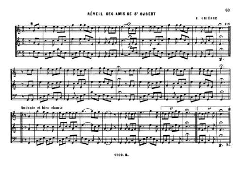 Partition - Réveil des Amis de Saint Hubert
