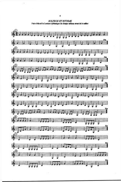 Partition - Solfège simplifié - Solfège et rythme