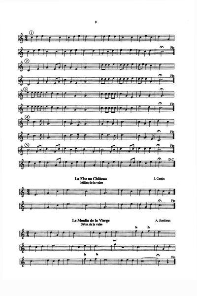 Partition - Leçon n°2 - Solfège et rythme 2/2 - La Fête au Château - Le Moulin de la Vierge