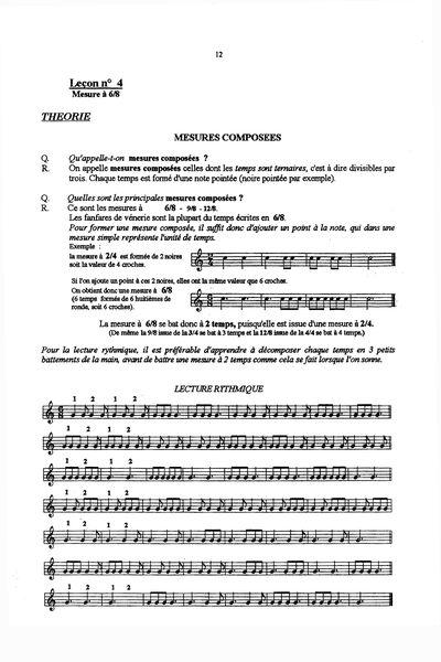 Partition - Leçon n°4 Mesure à 6/8 - Théorie : mesures composées - Lecture rythmique