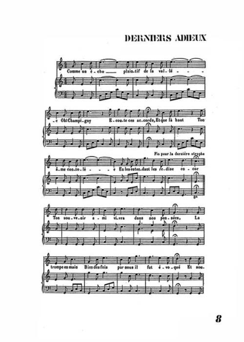 Partition - Derniers adieux (Les) 1/2