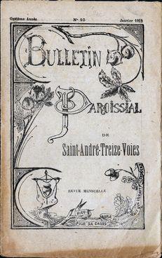 Iconographie - Bulletin paroissiale n° 10 janvier 1919