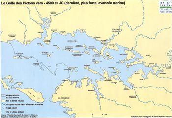 Iconographie - Le golfe des Pictons vers -4500 avant J.C.