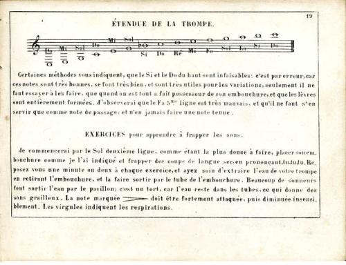 Partition - Principes de musique 12 sur 19 - Du ton de la trompe - Exercices pour apprendre à frapper les sons