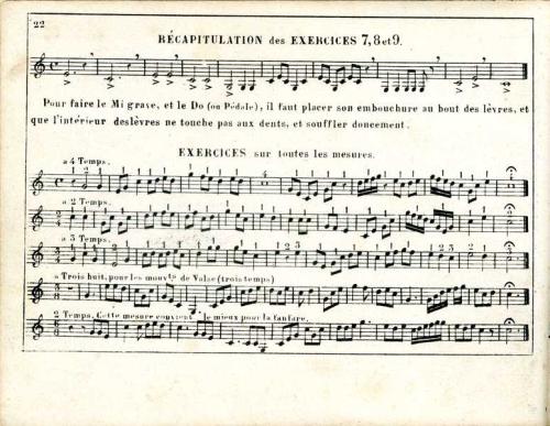 Partition - Principes de musique 15 sur 19 - Exercices pour apprendre à frapper les sons - Récapitulation des exercices 7,8,9 - Exercices sur toutes les mesures