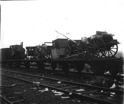 Iconographie - Train allemand abandonné à Carignan