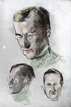 Iconographie - Hedrinn Brig, general div of staff 1st Army