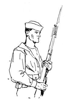 Iconographie - Croquis de soldat, de Lucien Jonas