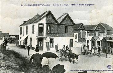 Iconographie - Arrivée à la plage - Hôtel et bains Sigogneau