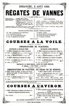 Iconographie - Affiche  Régates de Vannes