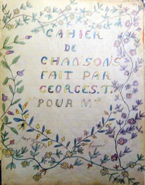 Iconographie - Cahier de chansons de  Georges Taraud - Page de garde