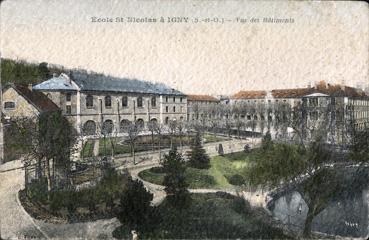 Iconographie - Ecole St Nicolas à Igny - Vue des bâtiments
