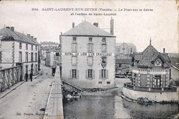 Iconographie - Le pont sur la Sèvre et l'entrée de Saint-Laurent