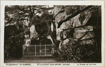 Iconographie - Pensionnat-St-Gabriel - La Grotte de Lourdes